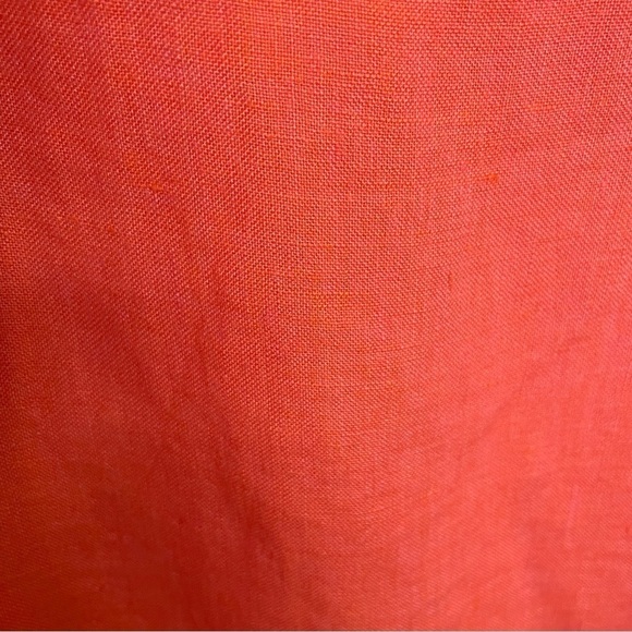 Lands End 100% Linen Coral Popover Tunic 4 - Picture 7 of 10
